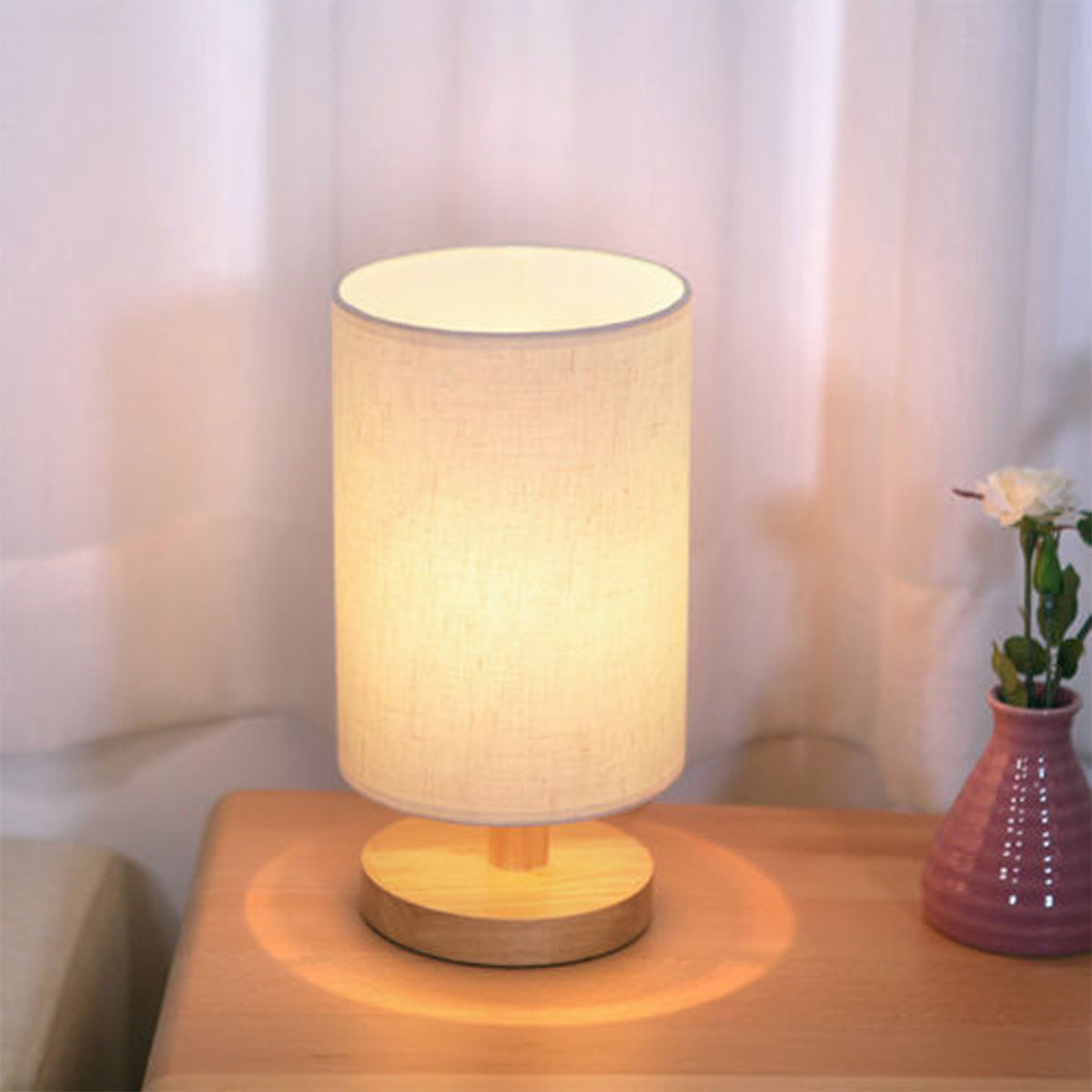 USB Powered Modern Nordic Wood Table Lamp