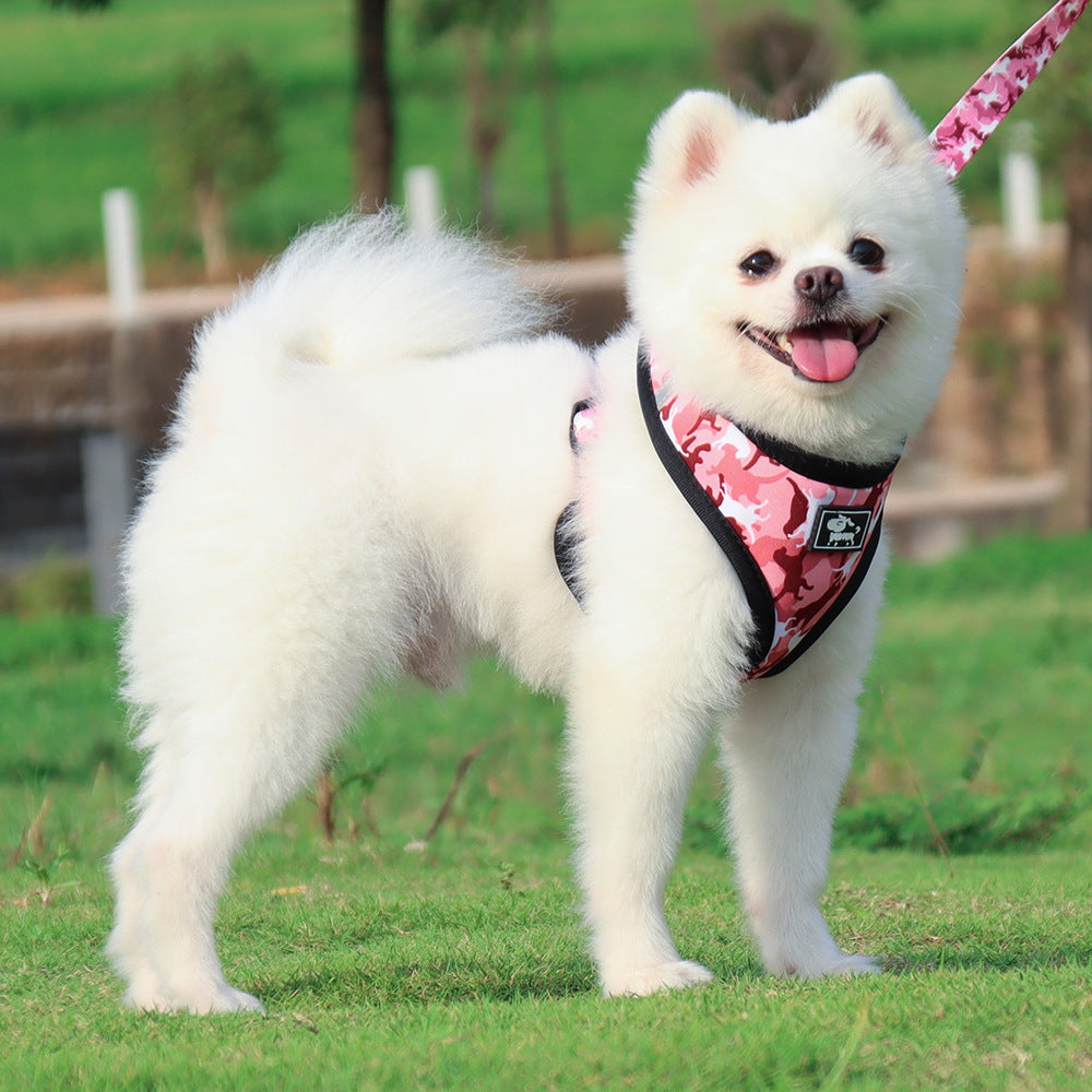 Reflective Dog Pet Harness And Leash Set