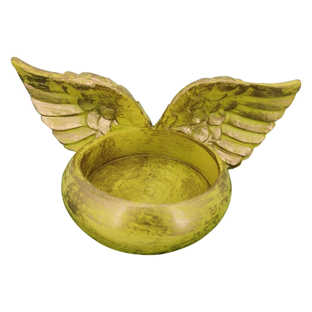 Resin Angel Wings Memorial Candle Holder