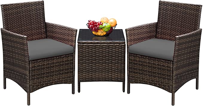 3 Pieces Outdoor Patio Furniture Set