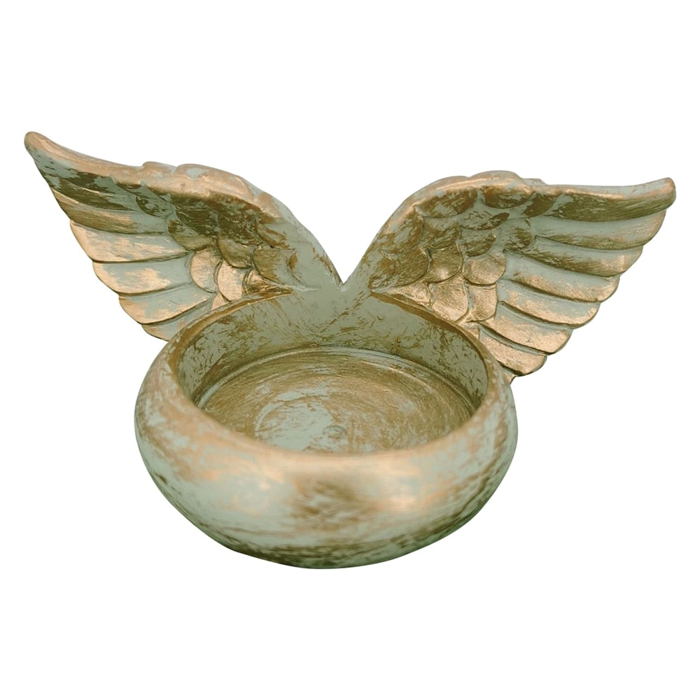 Resin Angel Wings Memorial Candle Holder