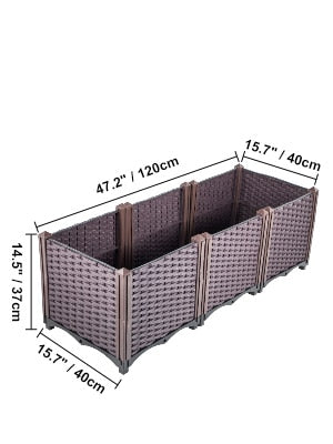 Plastic Raised Garden Beds Flower Box Planter