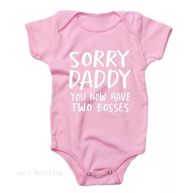 0-18M Sorry Daddy Baby Cotton Romper