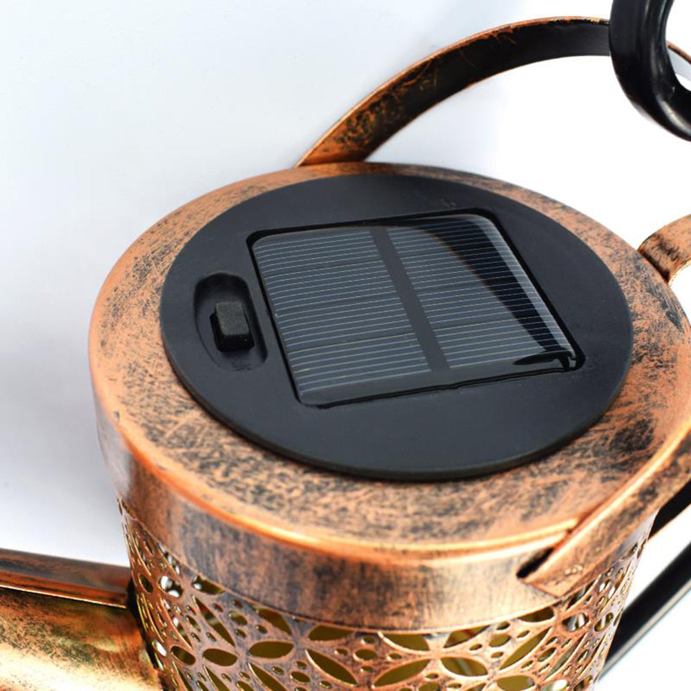 Garden Solar Powered Watering Can Light Decor