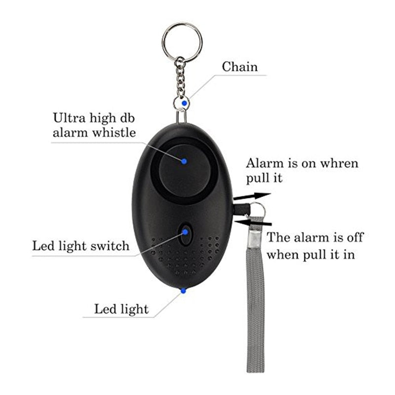 Personal Security Alarm Keychain With LED Lights