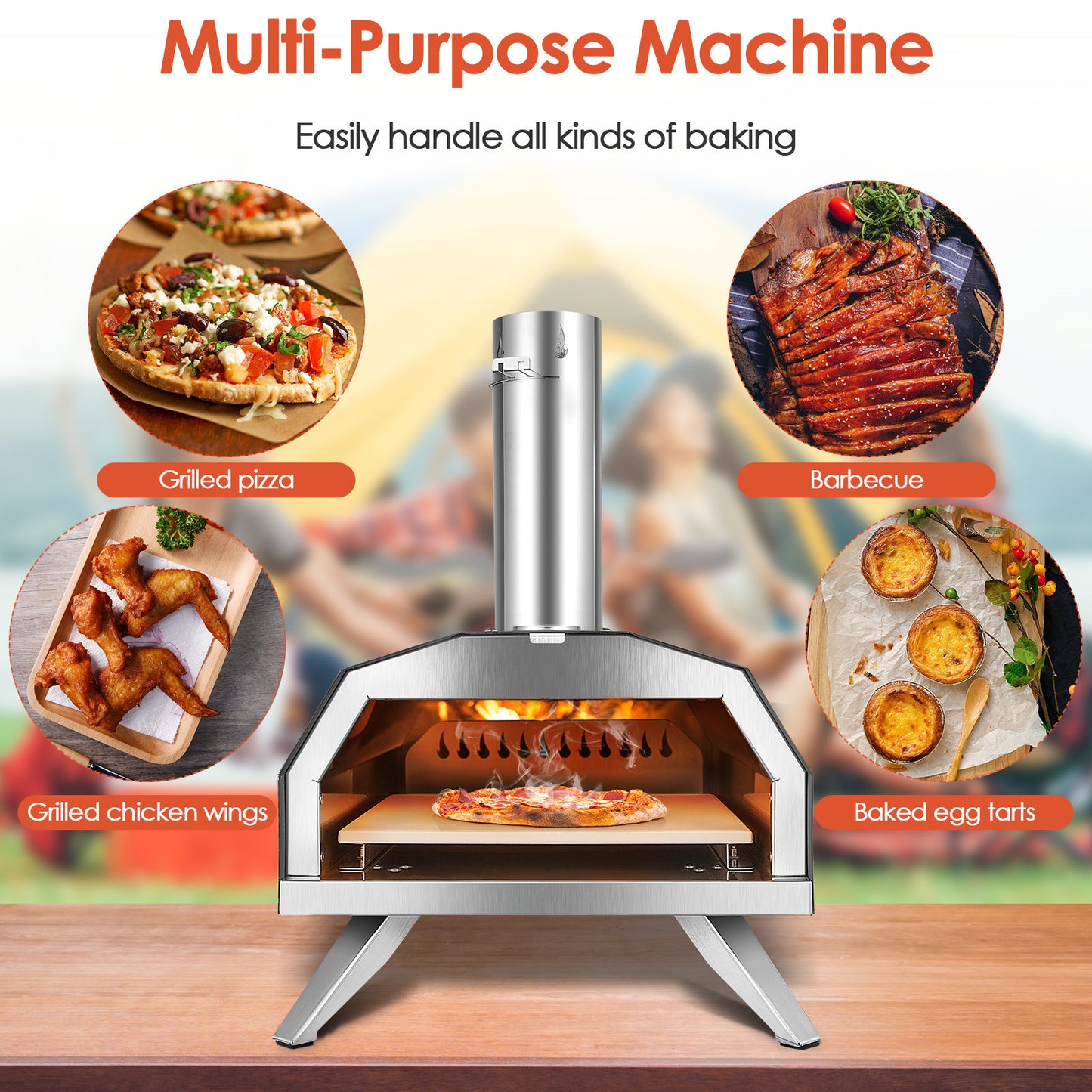 Portable Outdoor Pizza Wood Fired Oven