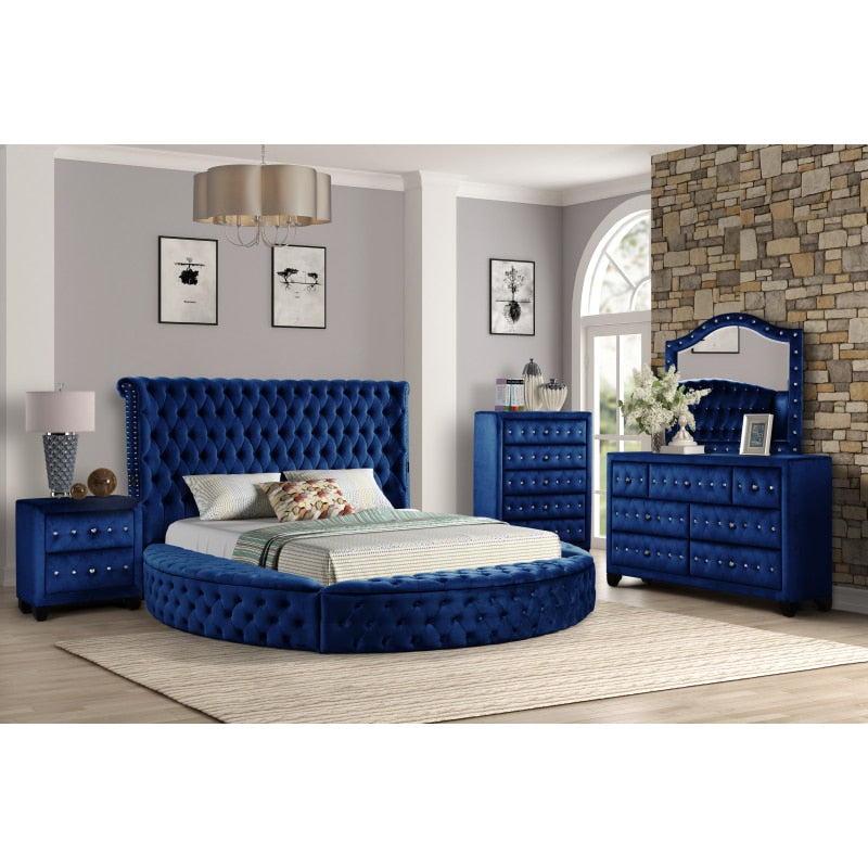 4 PCS Luxury Round Bedroom Set