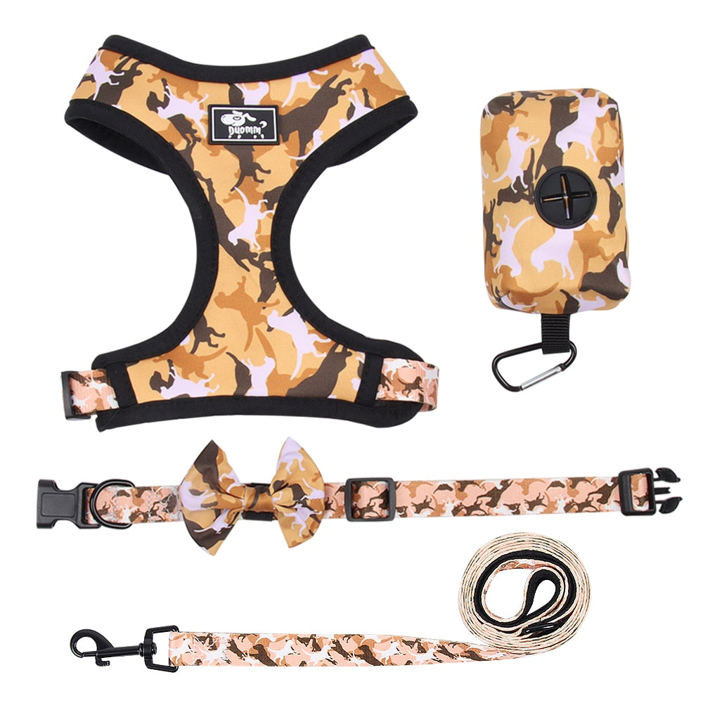 Reflective Dog Pet Harness And Leash Set