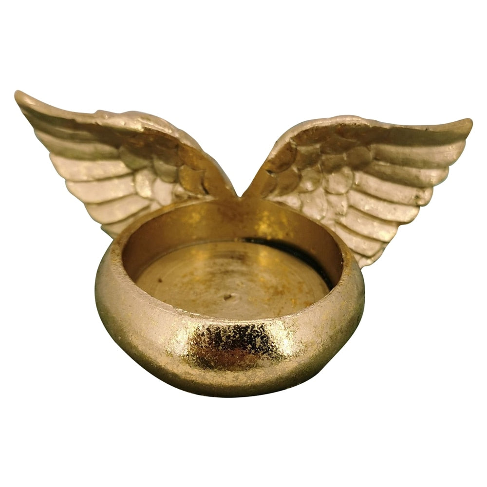 Resin Angel Wings Memorial Candle Holder