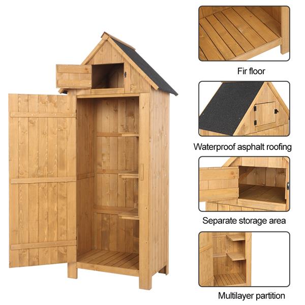 Wood Shed and storage with Single Door