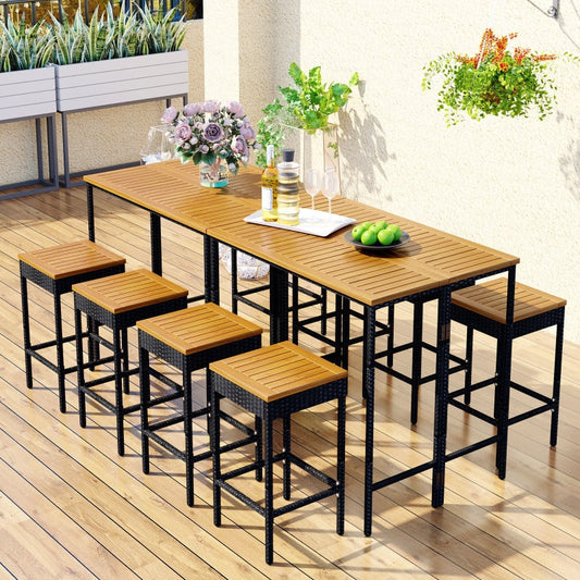 10 pcs Outdoor Dining Patio Bar Set