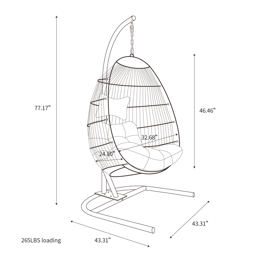 2 Person or Single hanging swing chair