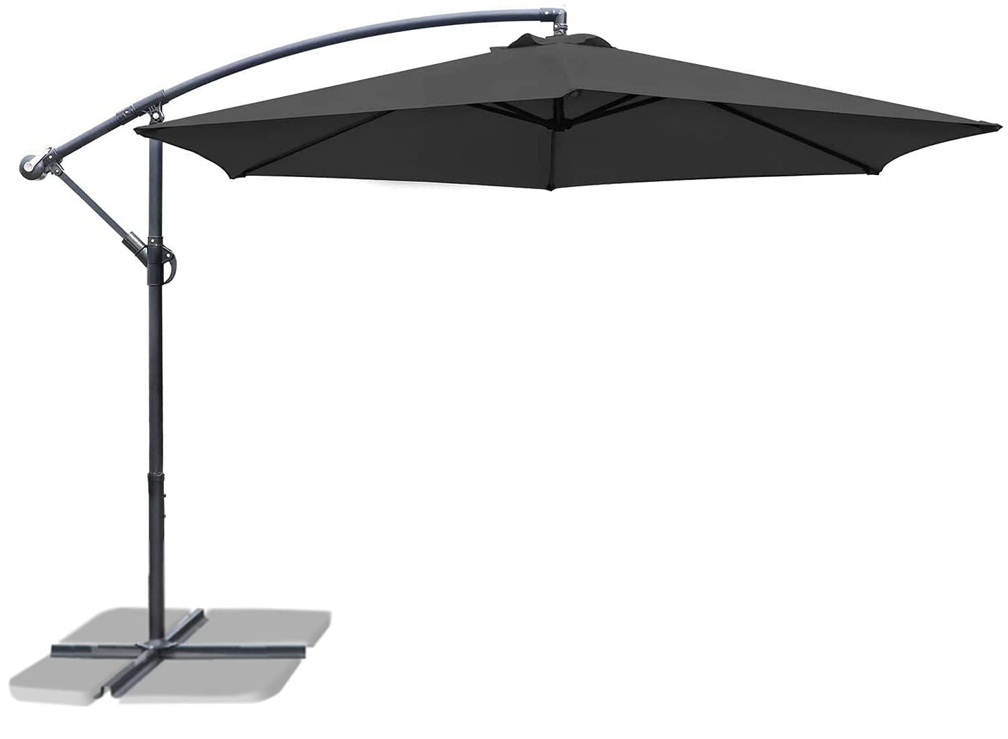 10ft Outdoor Umbrella with Crank and Cross Base