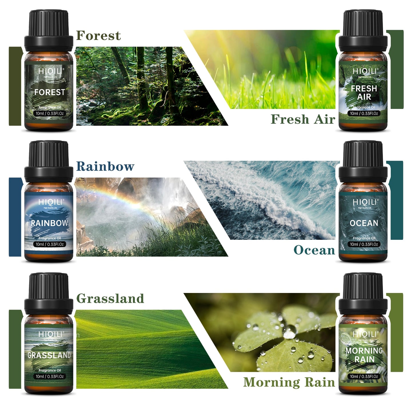 6 pcs Fragrance Oils Set-Nature Theme