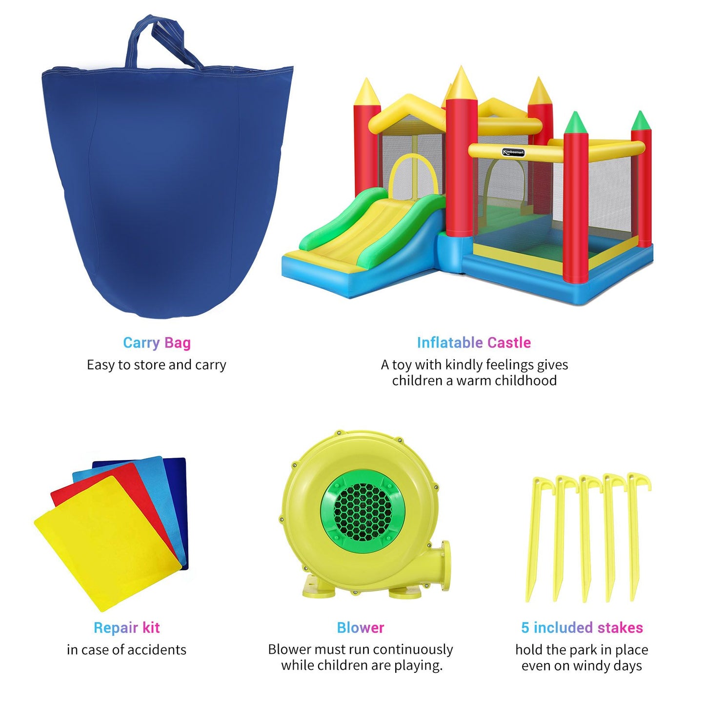 Inflatable Bounce House Slide Castle With Blower