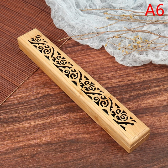 Bamboo Wooden Incense Stick Holder Box