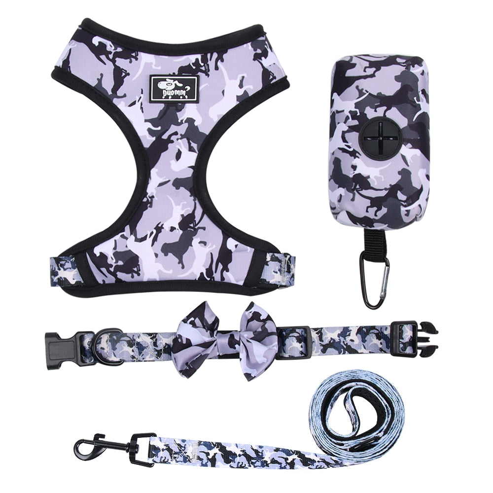 Reflective Dog Pet Harness And Leash Set