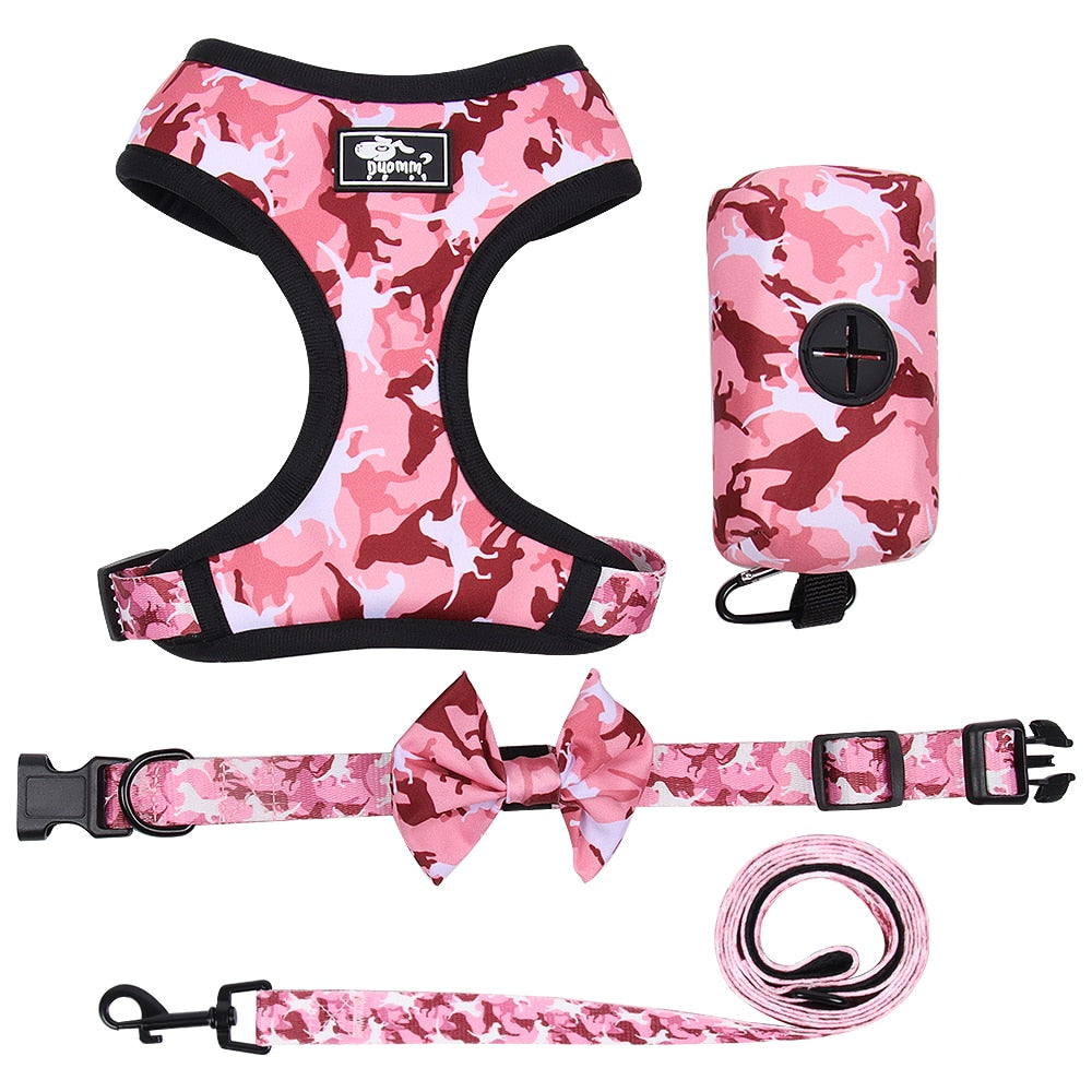 Reflective Dog Pet Harness And Leash Set