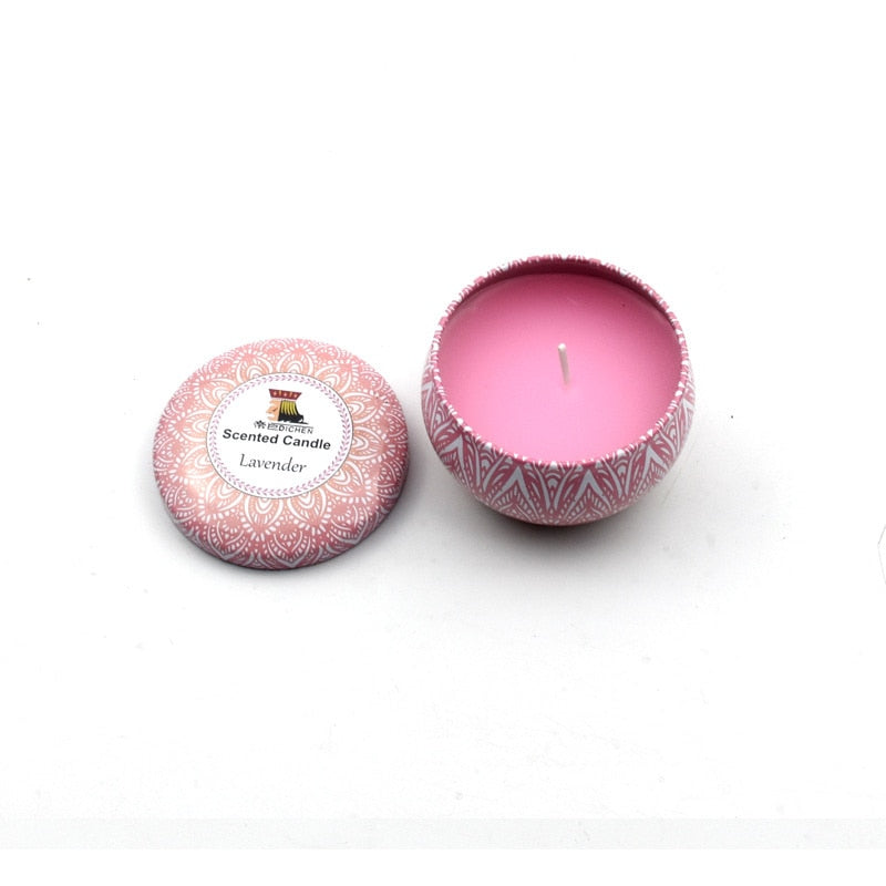 Iron box scented low temperature candles