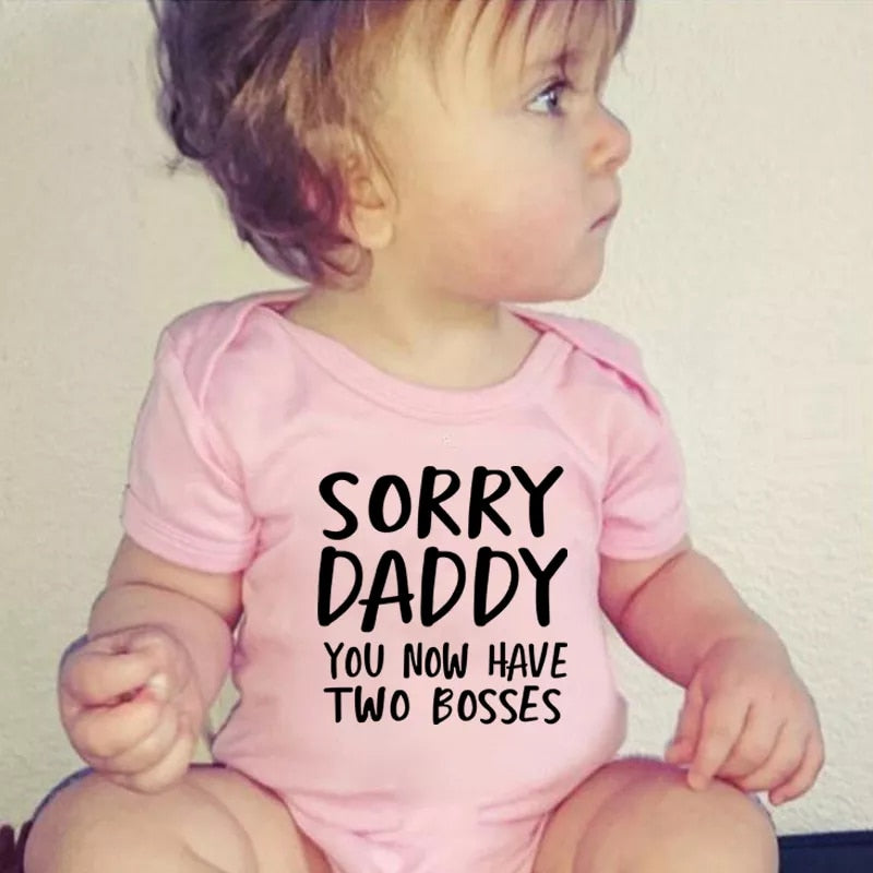 0-18M Sorry Daddy Baby Cotton Romper