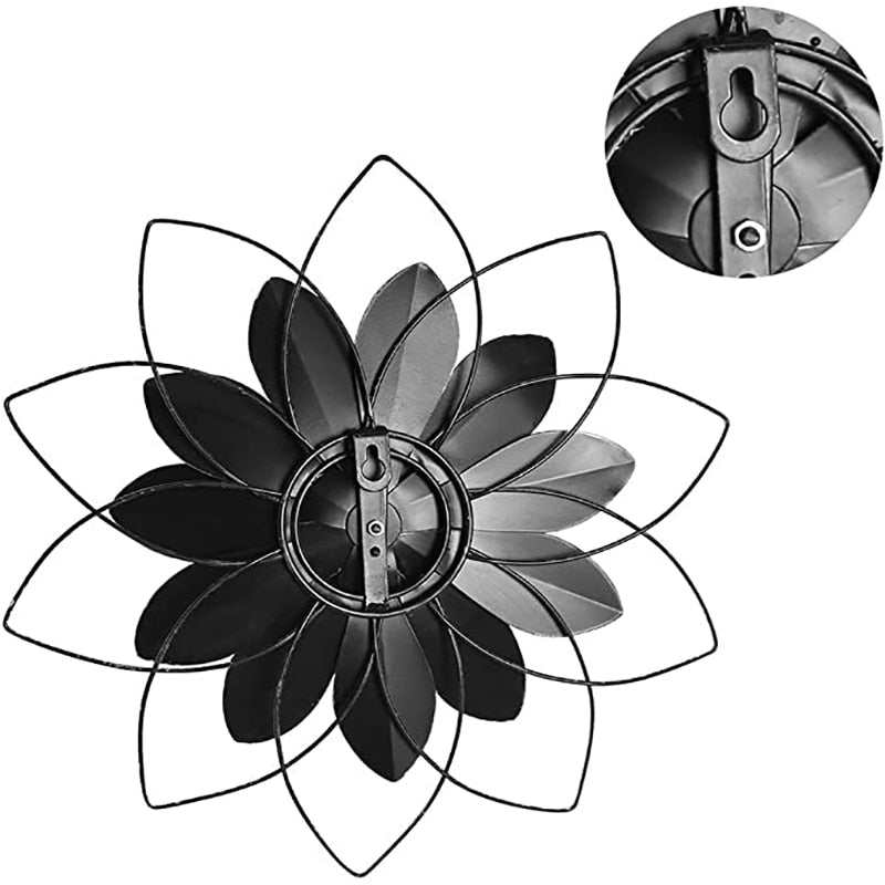 Set of 2 Metal Flower Wall Decorations