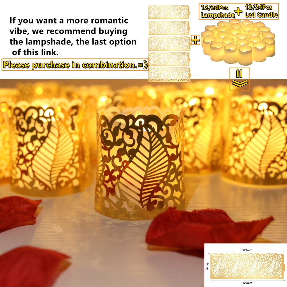 6/12/24Pcs Flameless LED Candles Tea Light