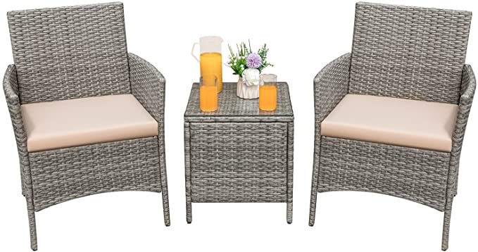 3 Pieces Outdoor Patio Furniture Set