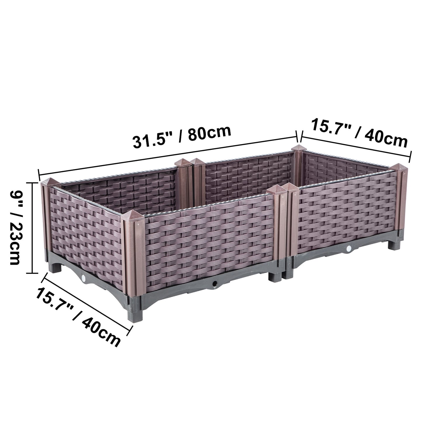 Plastic Raised Garden Beds Flower Box Planter