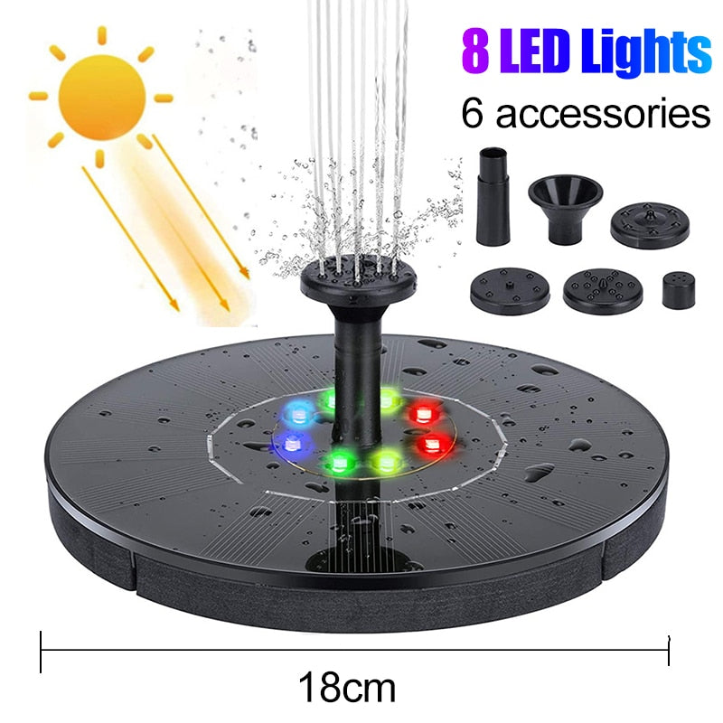 Floating Outdoor Solar Powered Pond/Pool Pump Fountain