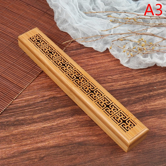 Bamboo Wooden Incense Stick Holder Box