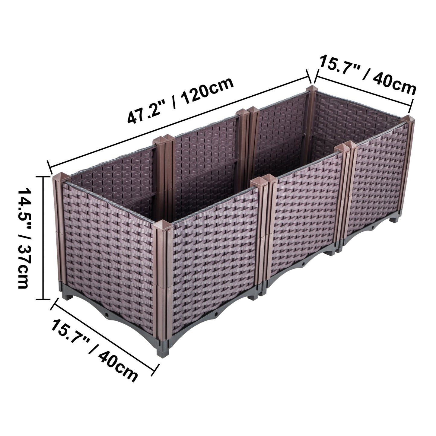 Plastic Raised Garden Beds Flower Box Planter