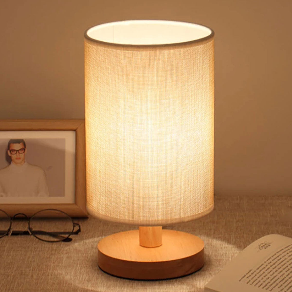 USB Powered Modern Nordic Wood Table Lamp