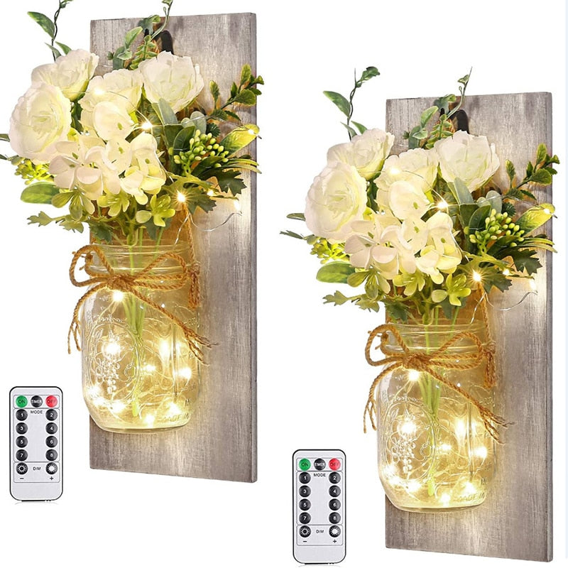 LED Wall Light Jar Lantern Lamp