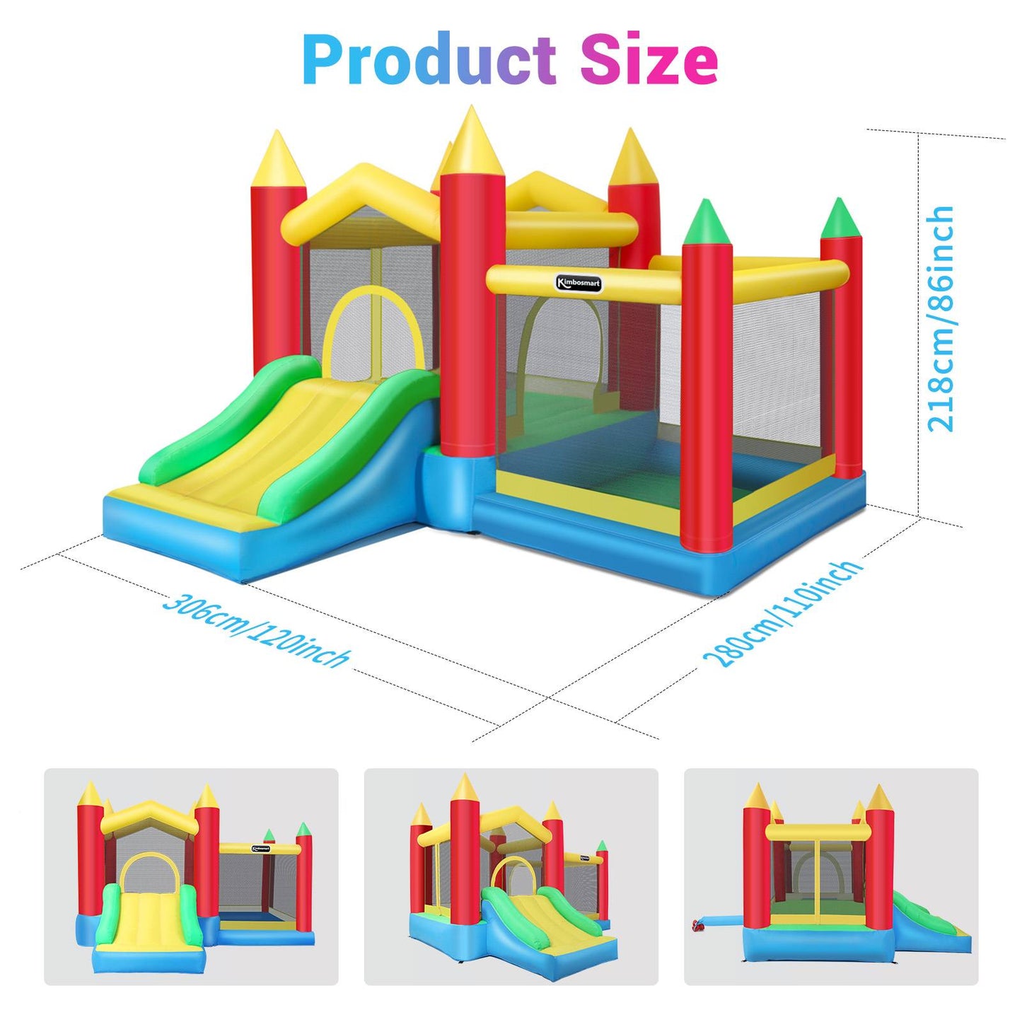 Inflatable Bounce House Slide Castle With Blower