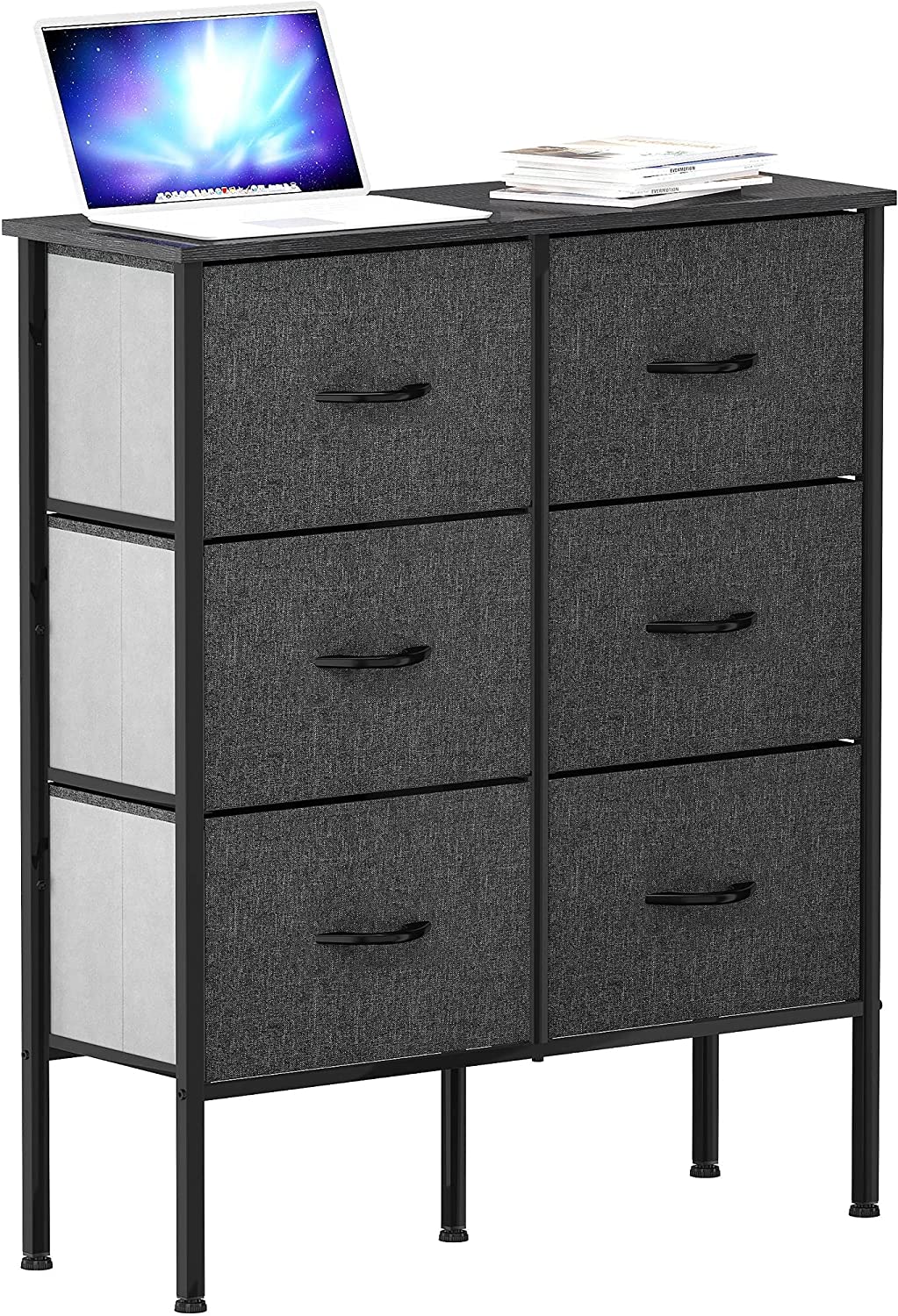 Dresser With 6 Drawers Fabric Storage Tower