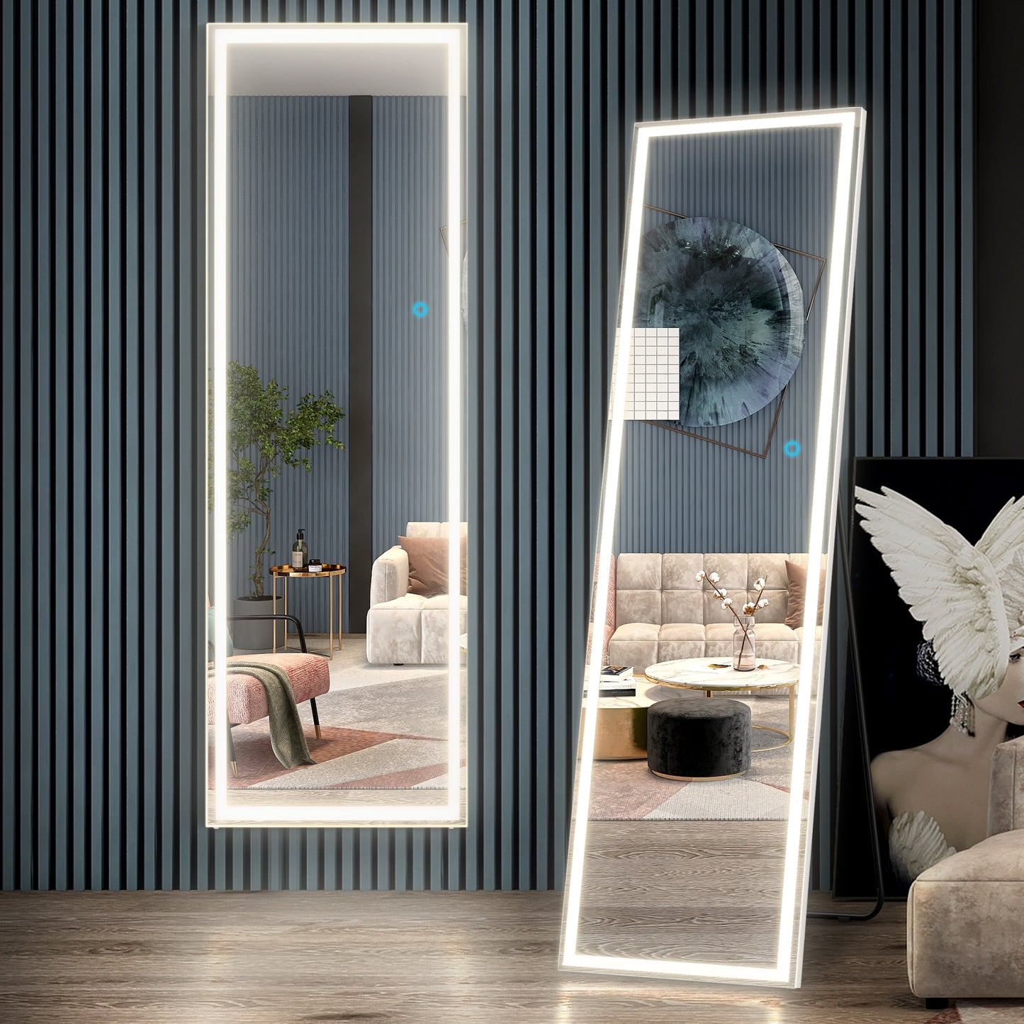 LED mirror single-sided full-length mirror