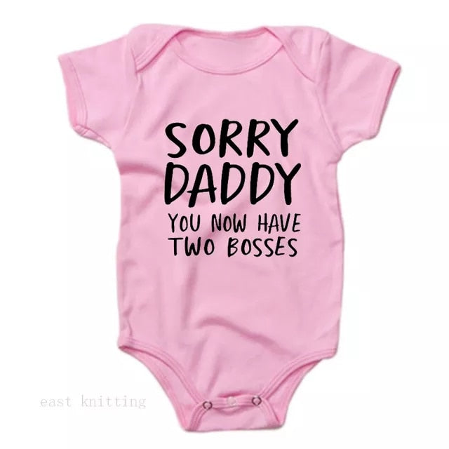 0-18M Sorry Daddy Baby Cotton Romper