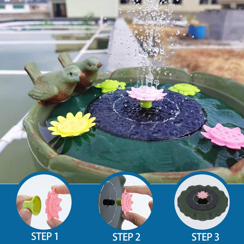 Floating Outdoor Solar Powered Pond/Pool Pump Fountain