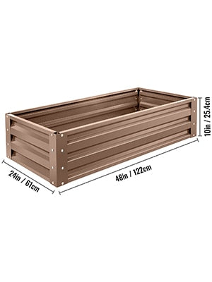 Galvanized Steel Raised Garden Bed Planter Box