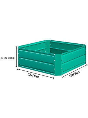 Galvanized Steel Raised Garden Bed Planter Box