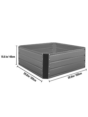 Galvanized Steel Raised Garden Bed Planter Box