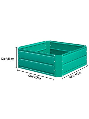 Galvanized Steel Raised Garden Bed Planter Box