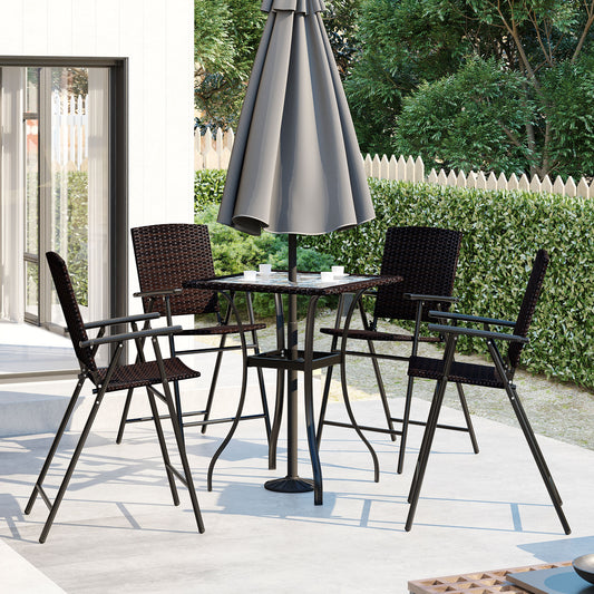 5PC Tall Patio Dining Table Set