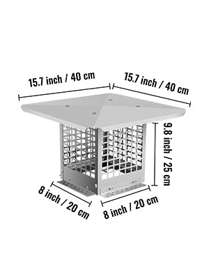 Chimney Cap Flue Mesh Fireplace Chimney Cover