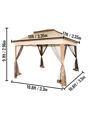 Outdoor Gazebo Canopy Tent W/Netting